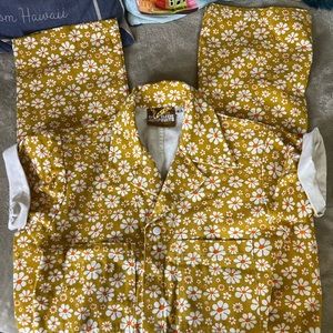 Yellow lazy daisy jumpsuit